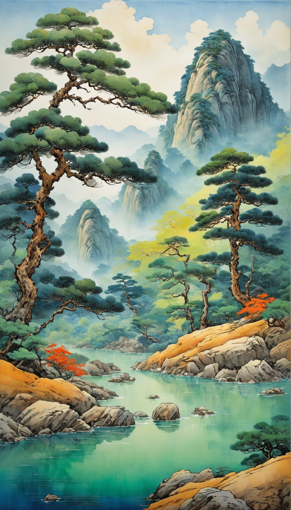 01604-1837526710-Chinese landscape painting,inspired by Wang Ximeng's landscape painting works Thousand Miles of Rivers and Mountains,_the inscri.png